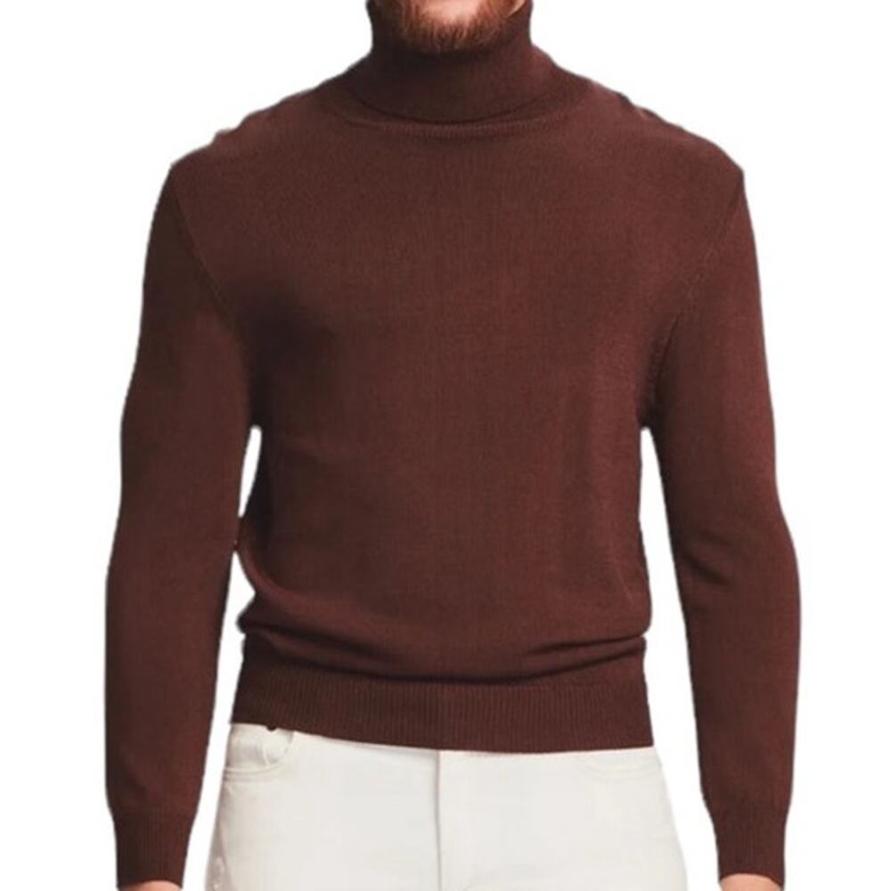 Ser.O.Ya Men's Weston Turtleneck in Dark Brown Size Medium NWT - Picture 5 of 7